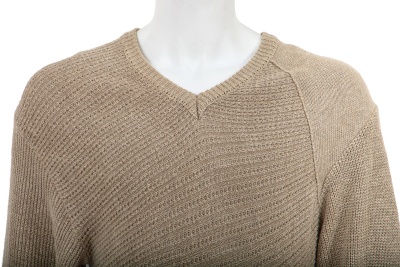 A Comme des Gar&ccedil;ons men's beige knitted cotton sweater, probably 'Patchworks and X' collection, Spring-Summer 1983 - 6