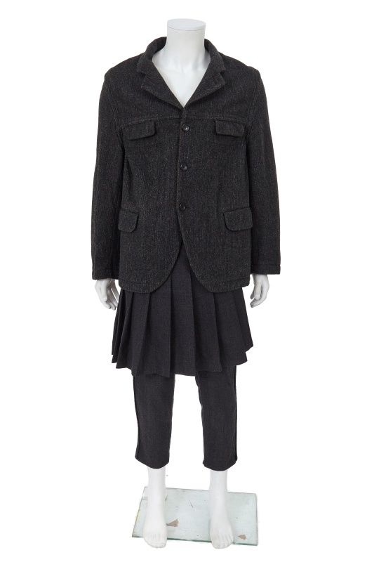 A pair of Comme des Gar&ccedil;ons men's grey wool kilt-trousers, Autumn-Winter 1998-99