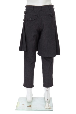 A pair of Comme des Gar&ccedil;ons men's grey wool kilt-trousers, Autumn-Winter 1998-99 - 9
