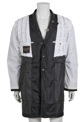 A Comme des Gar&ccedil;ons men's black and white ruffled 'Inside Out' coat, Spring-Summer 1999