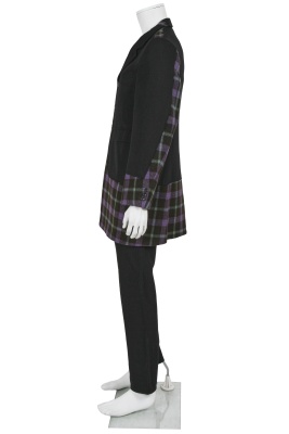A Comme des Gar&ccedil;ons men's black and tartan wool-blend suit, Autumn-Winter 2000-01 - 2