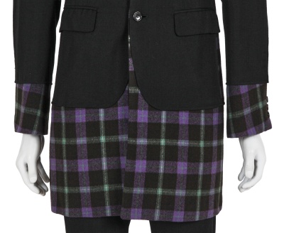 A Comme des Gar&ccedil;ons men's black and tartan wool-blend suit, Autumn-Winter 2000-01 - 5