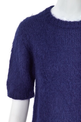 A Comme des Gar&ccedil;ons navy knitted mohair top, early 1980s - 5