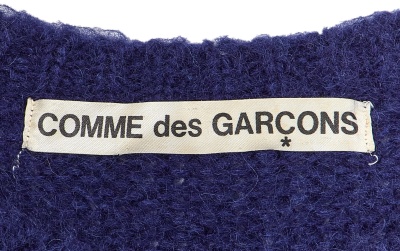 A Comme des Gar&ccedil;ons navy knitted mohair top, early 1980s - 6