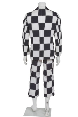 A Comme des Gar&ccedil;ons men's black and white checkerboard print cotton suit, Spring-Summer 2001 - 4