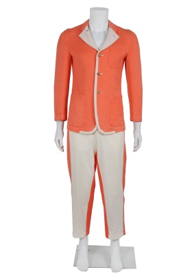 A Comme des Gar&ccedil;ons men's orange and white cotton suit, Spring-Summer 2002