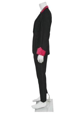 A Comme des Gar&ccedil;ons men's black and pink wool and satin suit, Spring-Summer 2005 - 3
