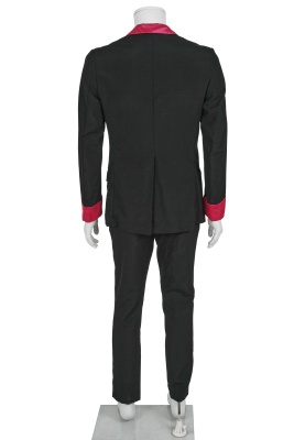 A Comme des Gar&ccedil;ons men's black and pink wool and satin suit, Spring-Summer 2005 - 4