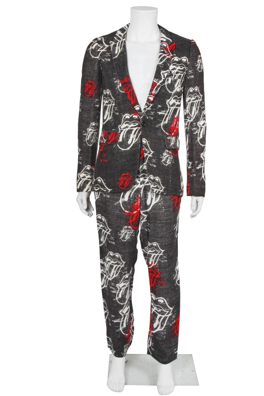A Comme des Gar&ccedil;ons men's Rolling Stones print brushed rayon suit, Spring-Summer 2006