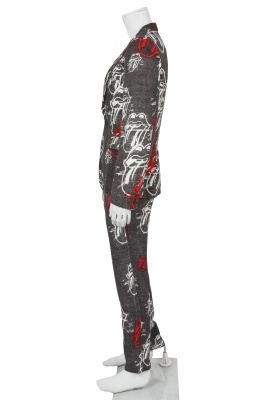 A Comme des Gar&ccedil;ons men's Rolling Stones print brushed rayon suit, Spring-Summer 2006 - 3