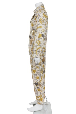 A Comme des Gar&ccedil;ons men's printed brown and white striped cotton suit, Spring-Summer 2007 - 3