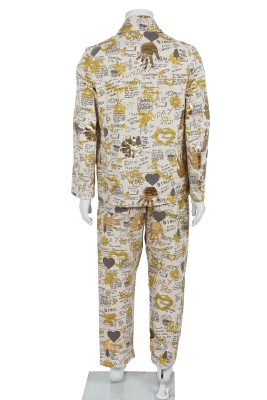 A Comme des Gar&ccedil;ons men's printed brown and white striped cotton suit, Spring-Summer 2007 - 4