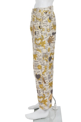 A Comme des Gar&ccedil;ons men's printed brown and white striped cotton suit, Spring-Summer 2007 - 9