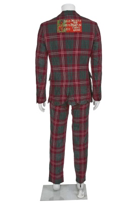 A Comme des Gar&ccedil;ons men's burgundy and green tartan wool suit, Autumn-Winter 2008-09 - 4