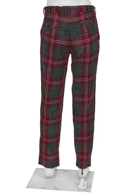 A Comme des Gar&ccedil;ons men's burgundy and green tartan wool suit, Autumn-Winter 2008-09 - 9