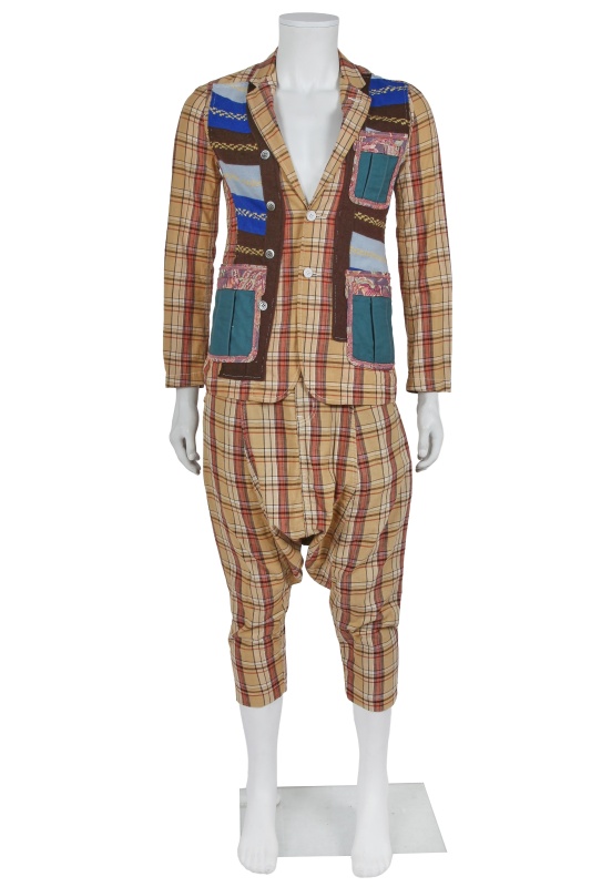 A Comme des Gar&ccedil;ons men's brown and red plaid cotton suit, Spring-Summer 2010