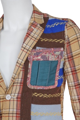 A Comme des Gar&ccedil;ons men's brown and red plaid cotton suit, Spring-Summer 2010 - 5