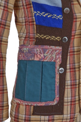 A Comme des Gar&ccedil;ons men's brown and red plaid cotton suit, Spring-Summer 2010 - 6