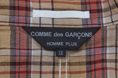 A Comme des Gar&ccedil;ons men's brown and red plaid cotton suit, Spring-Summer 2010 - 11