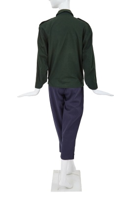 A Comme des Gar&ccedil;ons blue and green cotton ensemble, early 1980s - 3