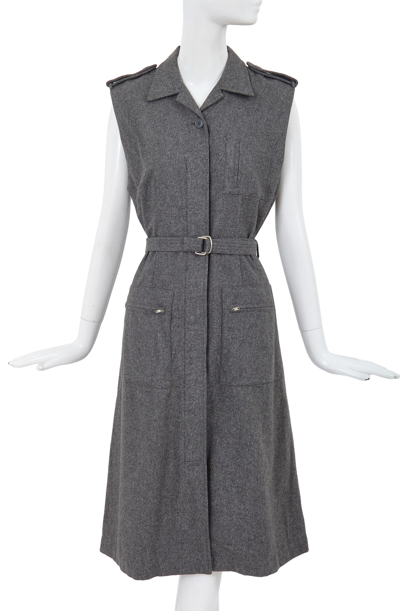 A Comme des Gar&ccedil;ons grey felted wool dress, early 1980s