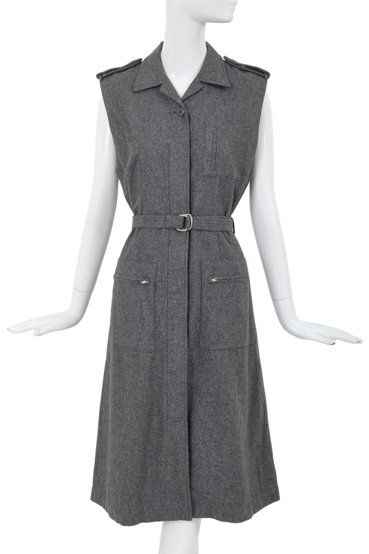 A Comme des Gar&ccedil;ons grey felted wool dress, early 1980s