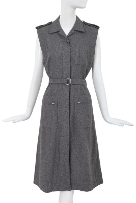 A Comme des Gar&ccedil;ons grey felted wool dress, early 1980s
