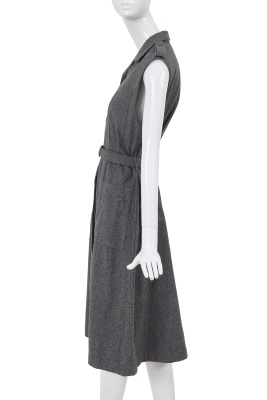 A Comme des Gar&ccedil;ons grey felted wool dress, early 1980s - 2