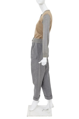 A Comme des Gar&ccedil;ons grey and beige wool ensemble, early 1980s - 2