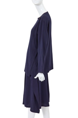 A Comme des Gar&ccedil;ons navy cotton ensemble, probably Spring-Summer 1981 - 3