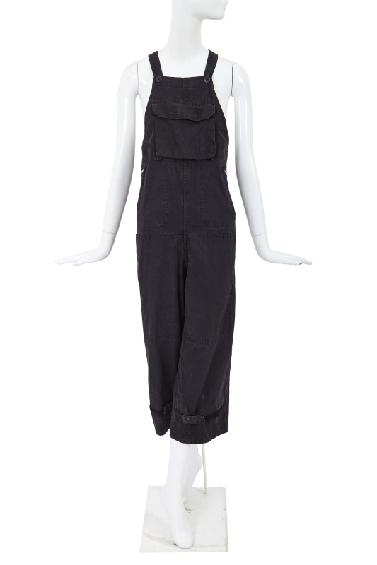 A pair of Comme des Gar&ccedil;ons black cotton dungarees, circa 1981