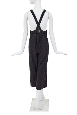 A pair of Comme des Gar&ccedil;ons black cotton dungarees, circa 1981 - 3