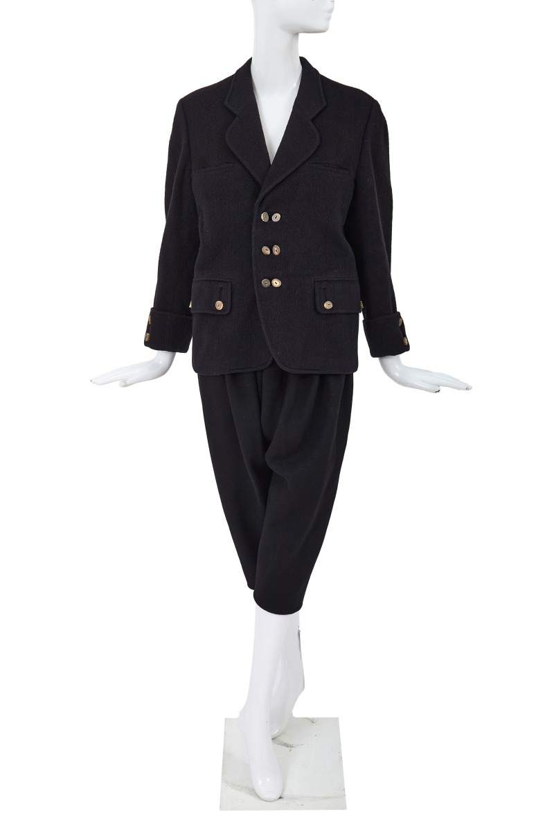 A Comme des Gar&ccedil;ons black wool ensemble, 'Pirates' collection, Autumn-Winter 1981-82