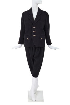 A Comme des Gar&ccedil;ons black wool ensemble, 'Pirates' collection, Autumn-Winter 1981-82