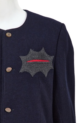 A Comme des Gar&ccedil;ons navy and grey wool ensemble, 'Pirates' collection, Autumn-Winter 1981-82 - 4
