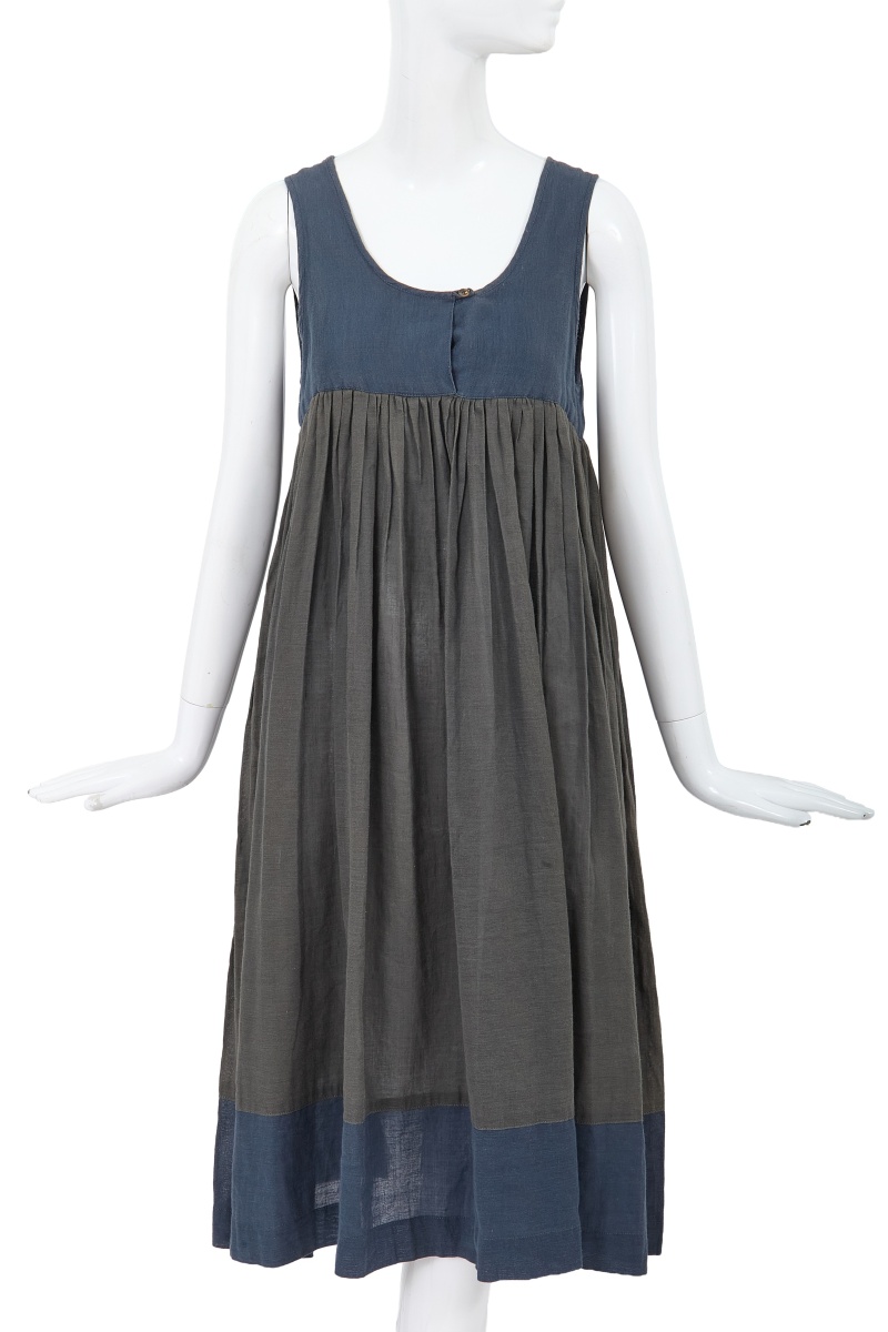 A Comme des Gar&ccedil;ons blue and grey dress, 1977