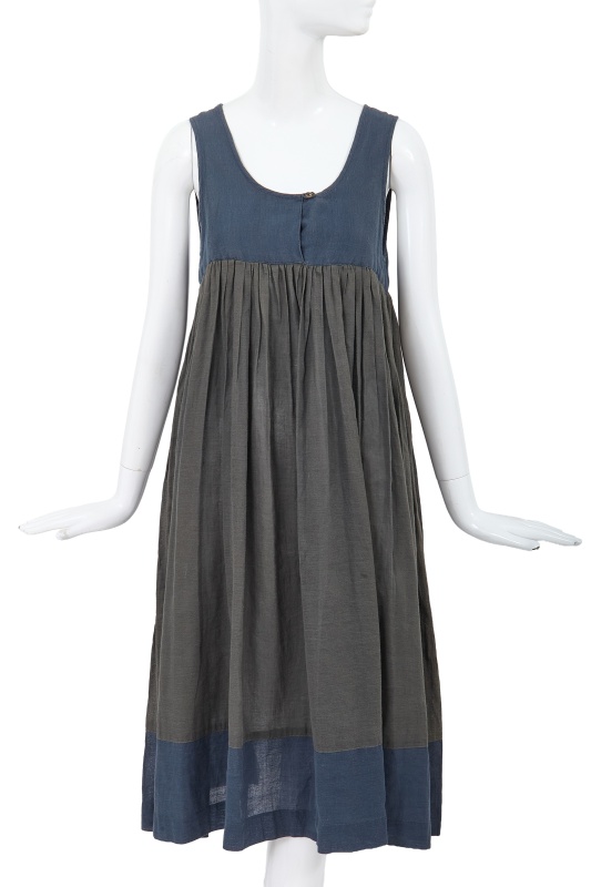 A Comme des Gar&ccedil;ons blue and grey dress, 1977