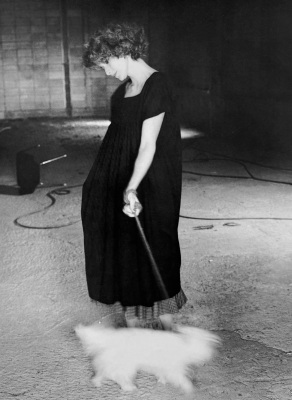 A Comme des Gar&ccedil;ons blue and grey dress, 1977 - 2