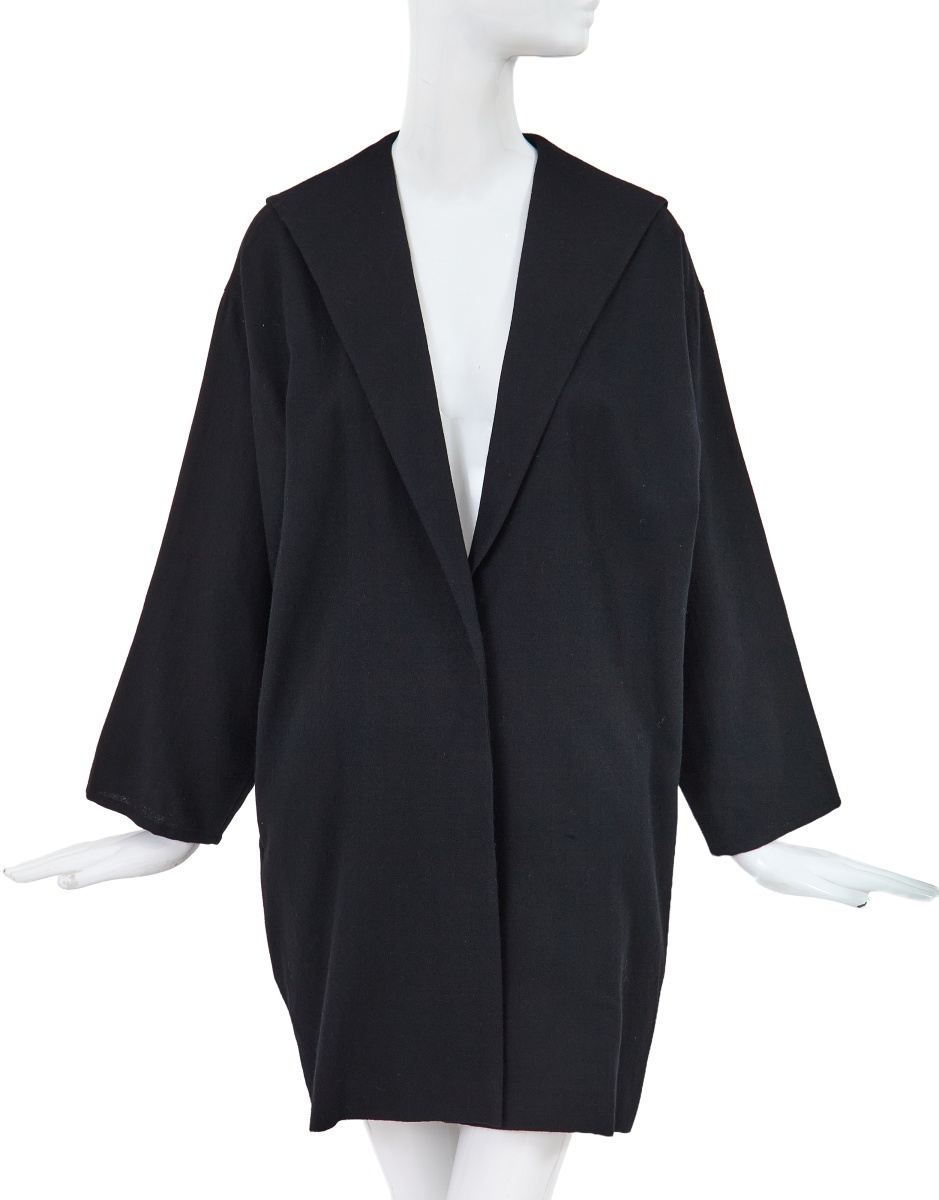 A Comme des Gar&ccedil;ons black wool cr&ecirc;pe coat, probably 'Pirates' collection, Autumn-Winter 1981-82