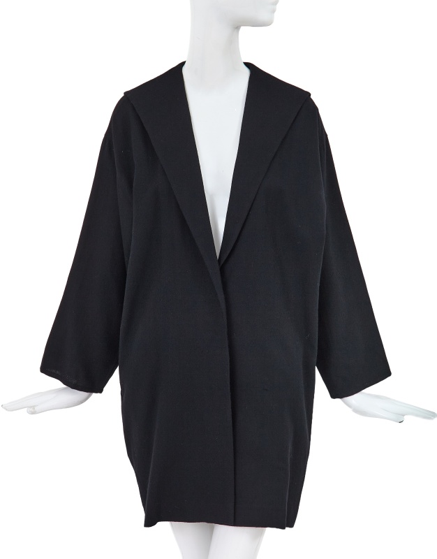 A Comme des Gar&ccedil;ons black wool cr&ecirc;pe coat, probably 'Pirates' collection, Autumn-Winter 1981-82