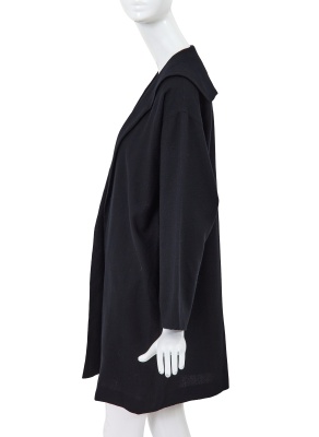 A Comme des Gar&ccedil;ons black wool cr&ecirc;pe coat, probably 'Pirates' collection, Autumn-Winter 1981-82 - 2