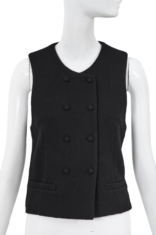A Comme des Gar&ccedil;ons black boucl&eacute; wool waistcoat, 'Pirates' collection, Autumn-Winter 1981-82