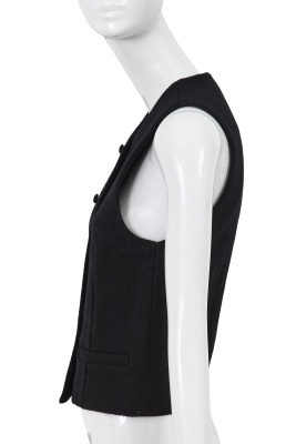 A Comme des Gar&ccedil;ons black boucl&eacute; wool waistcoat, 'Pirates' collection, Autumn-Winter 1981-82 - 2