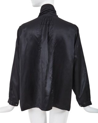 A Comme des Gar&ccedil;ons black satin smock, 'Indigo Dye and Twist' collection, Spring-Summer 1982 - 3