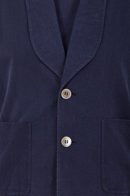 A Comme des Gar&ccedil;ons blue cotton jacket and dress, probably 'Indigo Dye and Twist' collection, Spring-Summer 1982 - 4