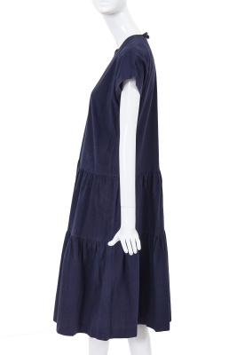 A Comme des Gar&ccedil;ons blue cotton jacket and dress, probably 'Indigo Dye and Twist' collection, Spring-Summer 1982 - 7