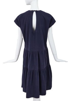 A Comme des Gar&ccedil;ons blue cotton jacket and dress, probably 'Indigo Dye and Twist' collection, Spring-Summer 1982 - 8