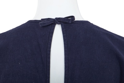 A Comme des Gar&ccedil;ons blue cotton jacket and dress, probably 'Indigo Dye and Twist' collection, Spring-Summer 1982 - 9