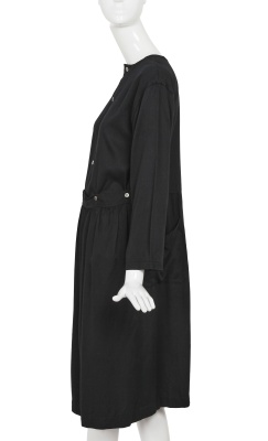 A Comme des Gar&ccedil;ons black rayon dress, probably 'Indigo Dye and Twist' collection, Spring-Summer 1982 - 2