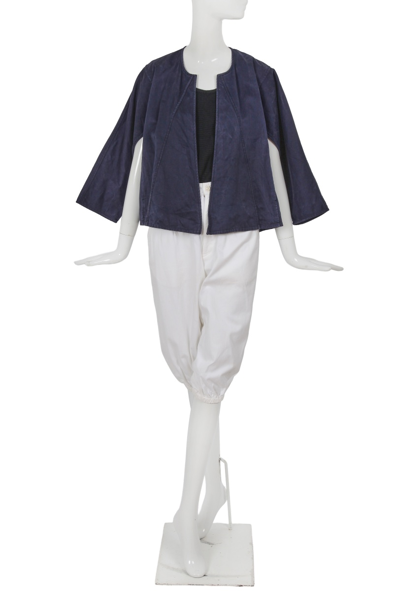 A Comme des Gar&ccedil;ons blue and white cotton ensemble, probably 'Indigo Dye and Twist' collection, Spring-Summer 1982